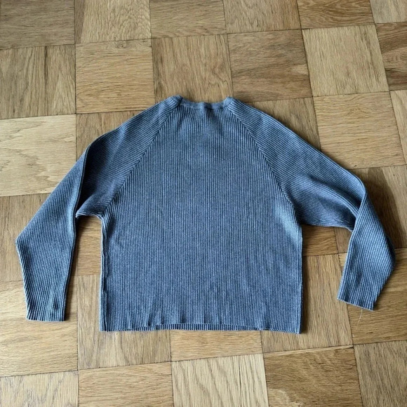 Caara XL Gray Ribbed Knit Pullover Sweater Crew Neck Long Sleeve - Picture 2 of 8
